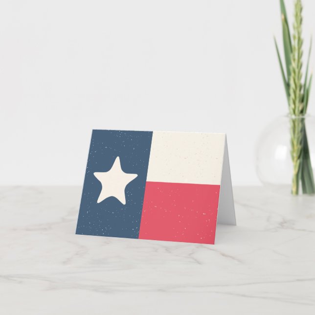 Texas Flagga Land Stil Greeting Card Kort (Framsida)