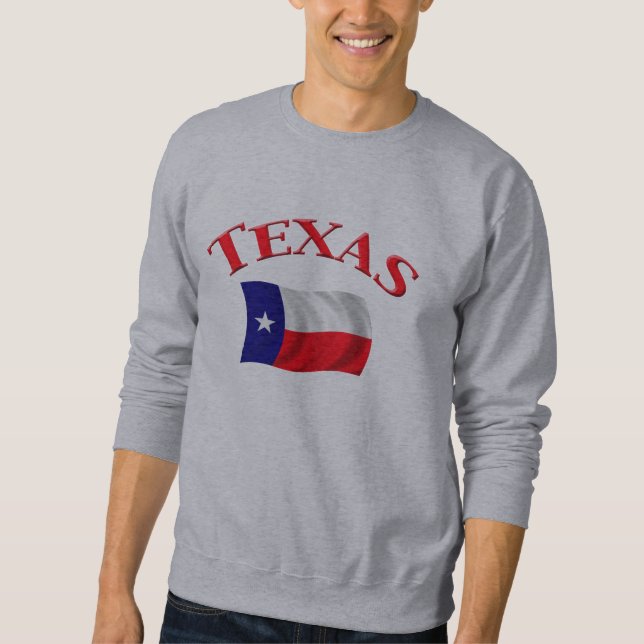 Texas flagga lång ärmad tröja (Framsida)