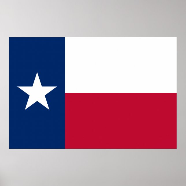 Texas flagga: Långhorn, Den ensamma texanska stjär Poster (Framsidan)