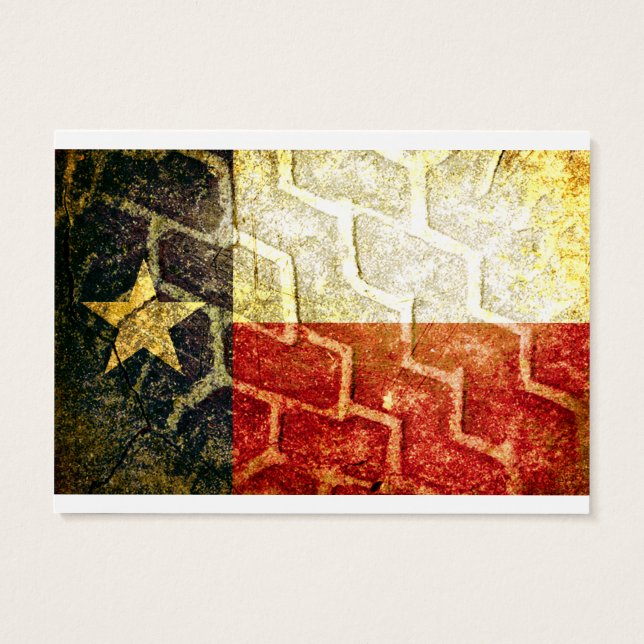 Texas Flagga Lera Däck Visitkort (Baksidan)