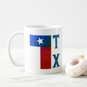 Texas Flagga (lodrät) Kaffemugg