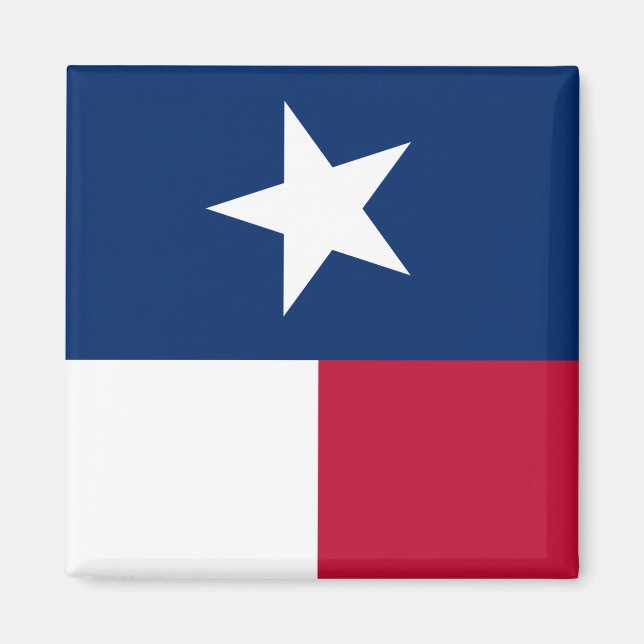 Texas Flagga (lodrät) Magnet (Framsidan)