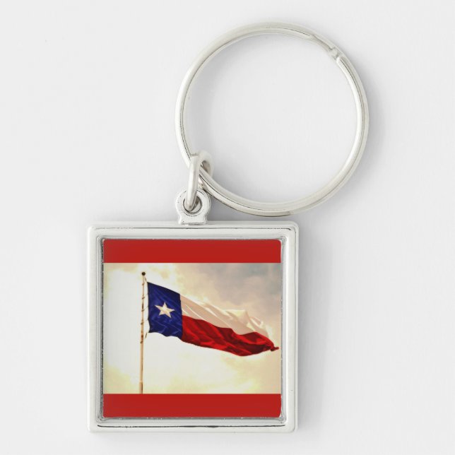 Texas Flagga Lone Star Nyckelring (Framsidan)