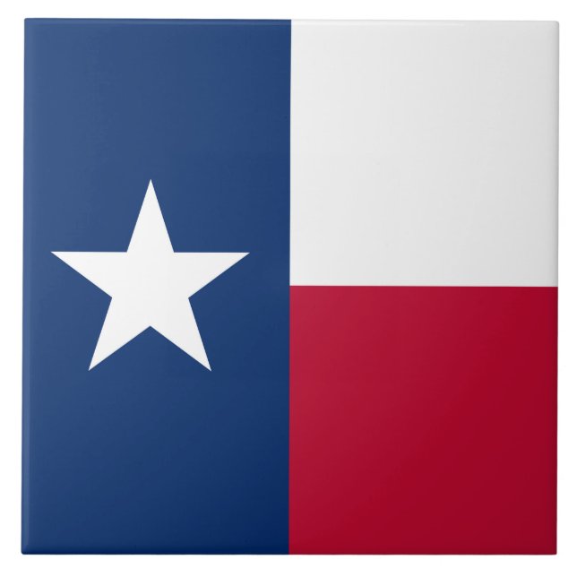 Texas flagga: Longhorns, Den ensamma texanska stjä Kakelplatta (Framsidan)