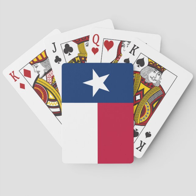 Texas Flagga: Longhorns, Stjärnstaten Texan Lone Casinokort (Baksidan)