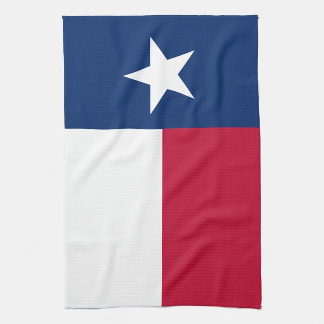 Texas Flagga: Longhorns, Stjärnstaten Texan Lone Kökshandduk (Vertikal)