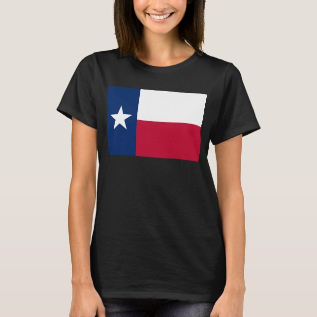 Texas Flagga: Longhorns, Stjärnstaten Texan Lone T Shirt (Framsida)