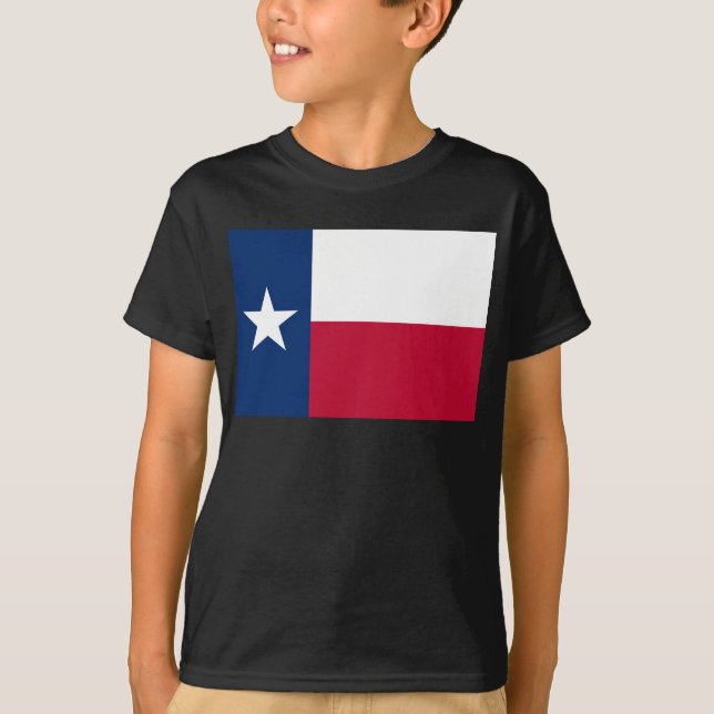 Texas Flagga: Longhorns, Stjärnstaten Texan Lone T Shirt (Framsida)