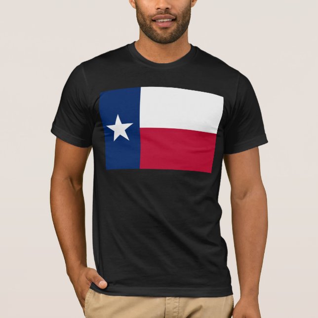 Texas Flagga: Longhorns, Stjärnstaten Texan Lone T Shirt (Framsida)