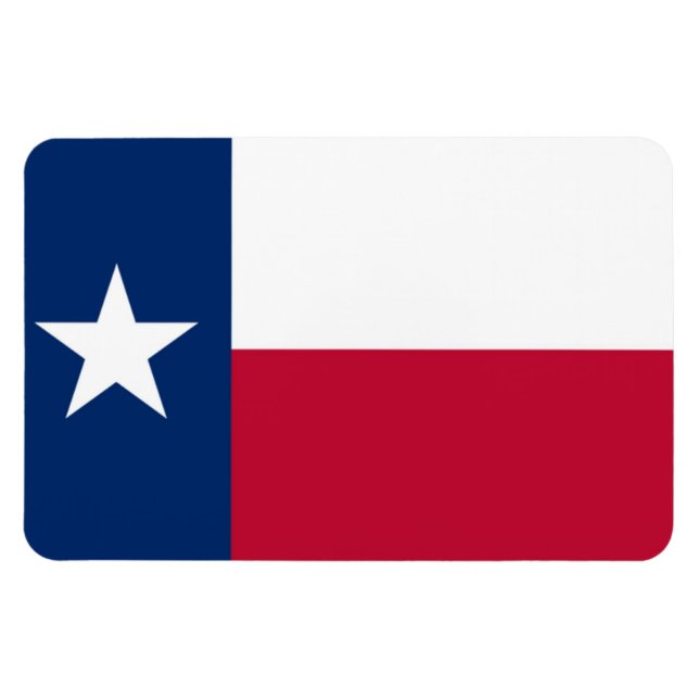 Texas flagga magnet (Horisontell)