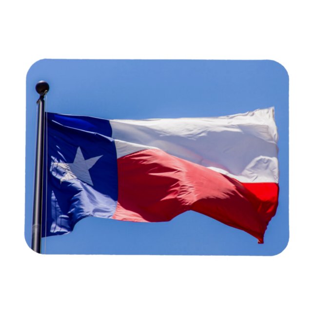 Texas flagga magnet (Horisontell)