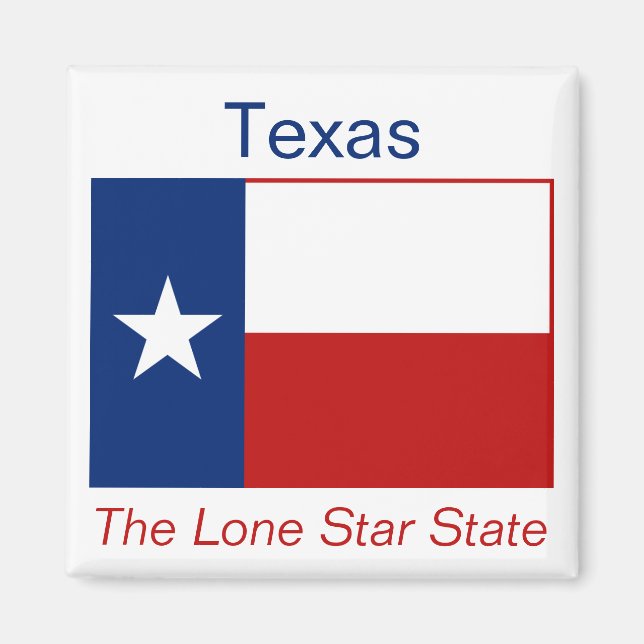 Texas Flagga Magnet (Framsidan)