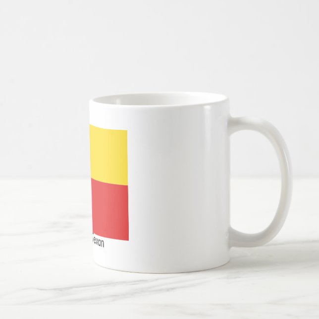 Texas flagga med den tyska flaggafärgmuggen kaffemugg (Höger)