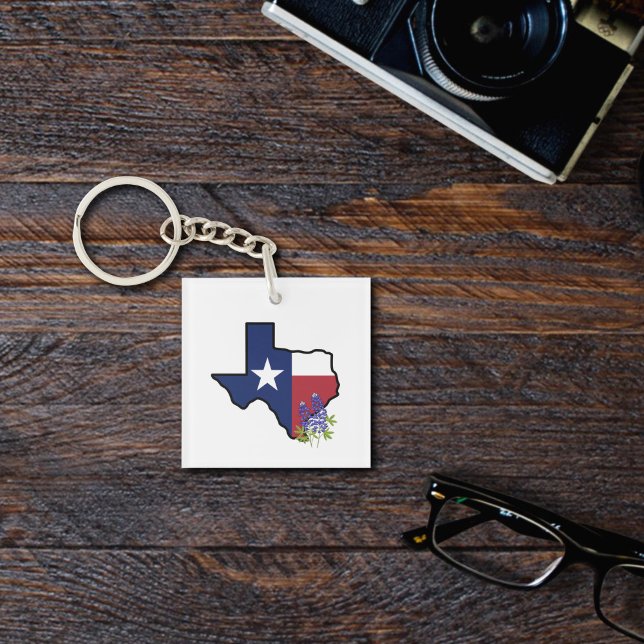 Texas Flagga med State Flower Bluebonnet (Skapare uppladdad)