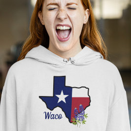 Texas Flagga med State Flower Bluebonnet Anpassnin T Shirt