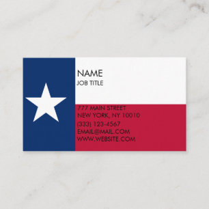 Texas Flagga Modern Visitkort