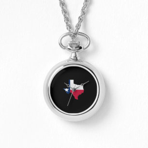 Texas flagga och karta armbandsur