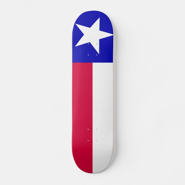 Texas Flagga Old School Skateboard Bräda 21,6 Cm (Framsida)
