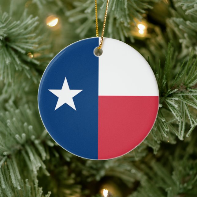 Texas Flagga Ornament (dubbla sided) (Träd)