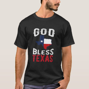 Texas Flagga Patriotic Texan Pride Välsigna dig Te T Shirt