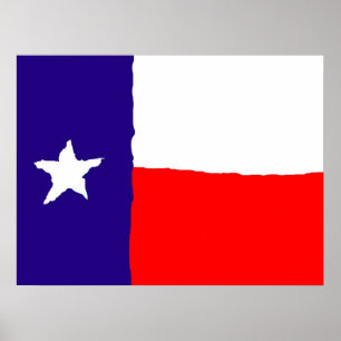 Texas Flagga Pop Art Poster - amerikanska Stater-u
