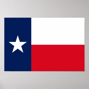 TEXAS Flagga - Poster