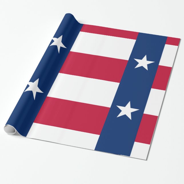 Texas flagga presentpapper (Utrullad)