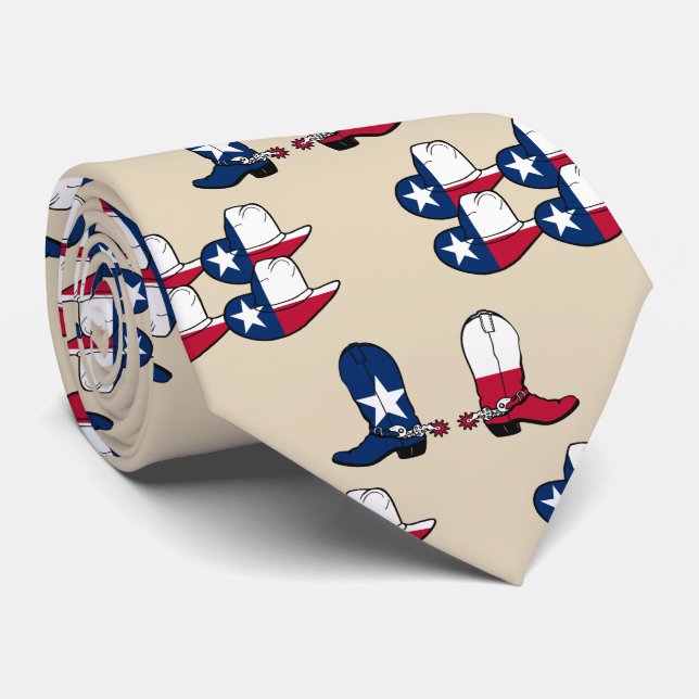 Texas Flagga Print Cowboy Boots and Hats Slips (Rullad)