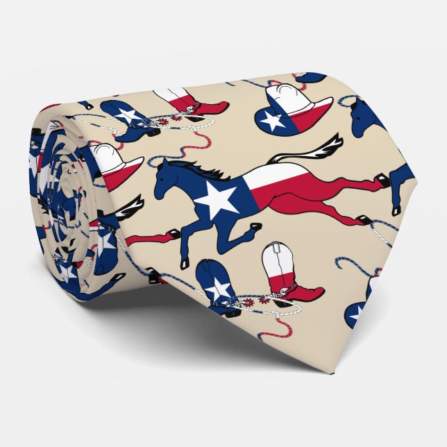 Texas Flagga Print Horse Cowboy Boots and Hats Slips (Rullad)