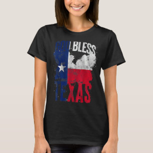 Texas Flagga Proud Texan Välsigna dig Texas Patrio T Shirt