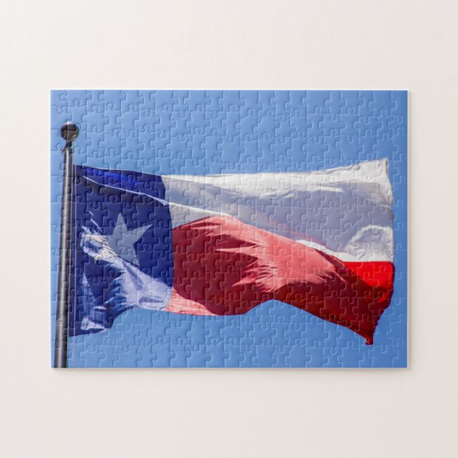 Texas flagga pussel (Horisontell)