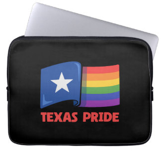 Texas Flagga Rainbow Design för stolta LGBT+ Texan Laptop Fodral