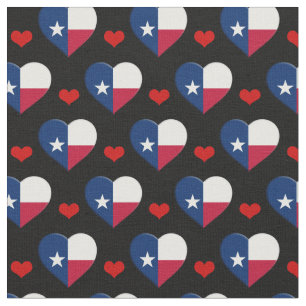 Texas Flagga & Red Heart mode Fabric / USA Tyg