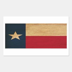 Texas flagga rektangulärt klistermärke