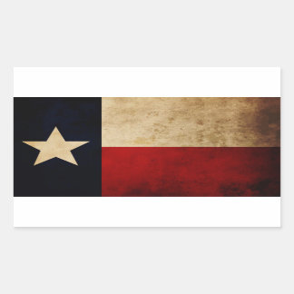 Texas Flagga Rektangulärt Klistermärke