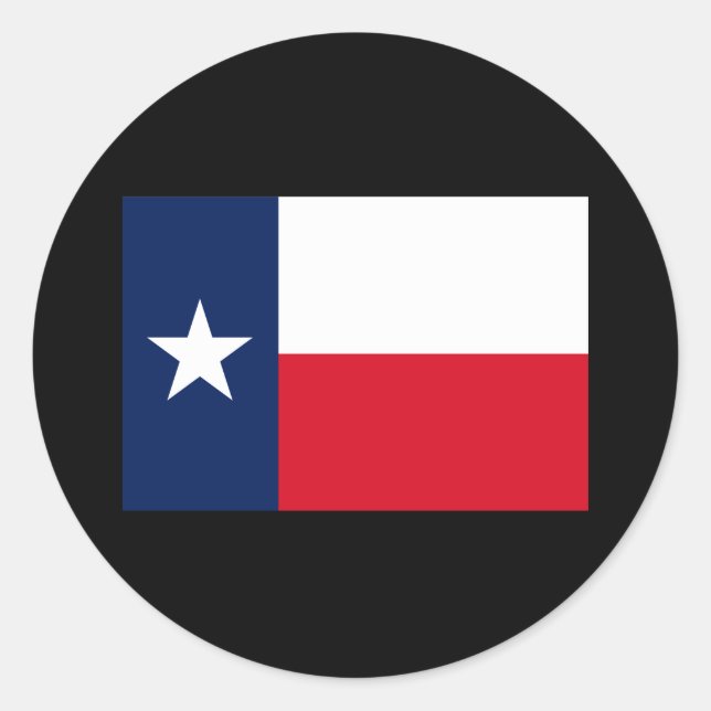 TEXAS FLAGGA RUNT KLISTERMÄRKE (Framsida)
