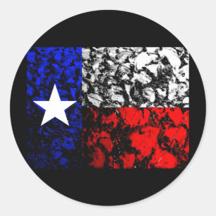Texas flagga runt klistermärke