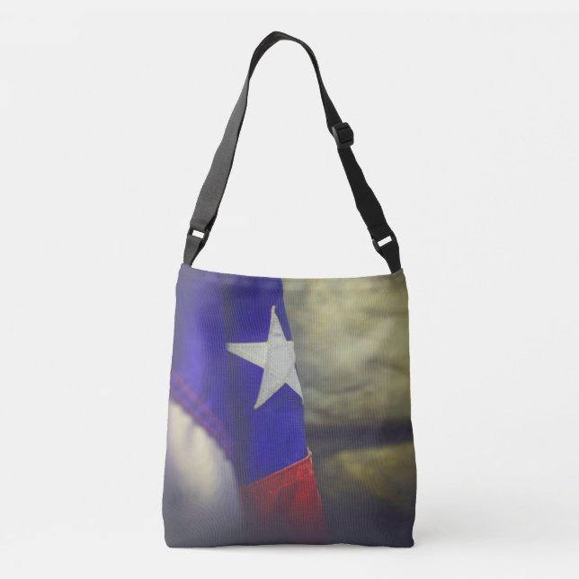 Texas Flagga Rustic Lone Star State USA Axelväska (Baksida)