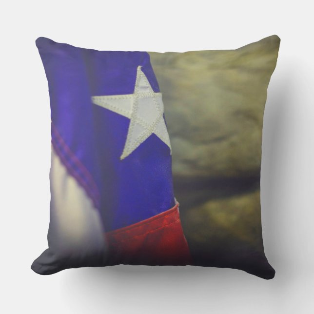 Texas Flagga Rustic Lone Star State USA Kudde (Framsida)