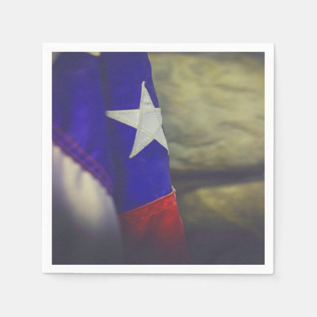 Texas Flagga Rustic Lone Star State USA Pappersservett (Framsidan)