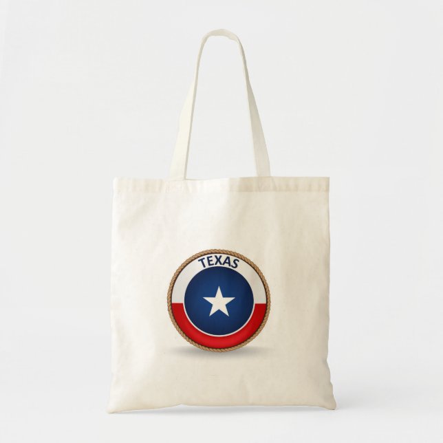 Texas Flagga Seal Tote Bag Tygkasse (Framsidan)