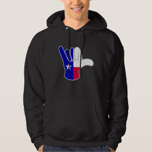 Texas flagga Shaka Hoodie