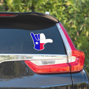 Texas flagga Shaka Klistermärken
