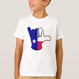 Texas flagga Shaka T Shirt
