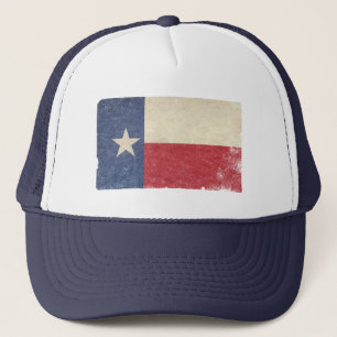 Texas flagga som är bekymrad truckerkeps