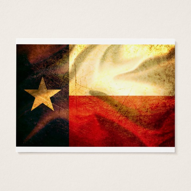 Texas Flagga som viftar silke Visitkort (Baksidan)