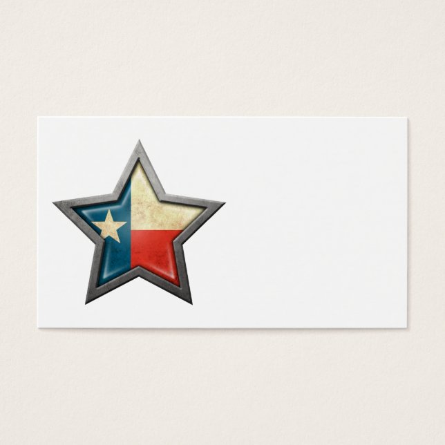 Texas Flagga Star Visitkort (Framsidan)