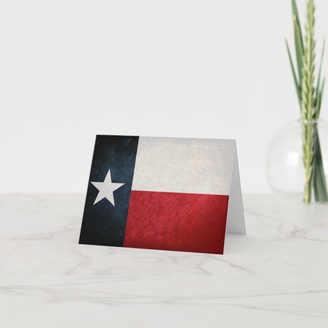 Texas Flagga; Texan; Kort (Framsida)