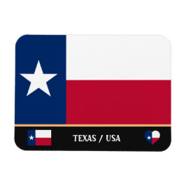 Texas Flagga & Texas State /trip America Magnet
