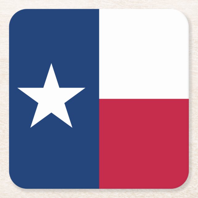 Texas flagga underlägg papper kvadrat (Framsidan)